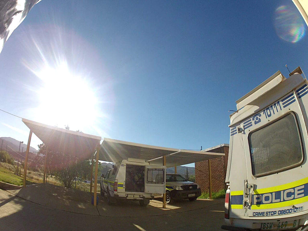 The bike in the police van
